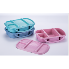 4 compartment food container lunch box 4division plastic